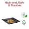 Smarty Had A Party 12" x 12" Black Square with Groove Rim Plastic Serving Trays (24 Trays), 24PK 7905-CASE - alternate 8