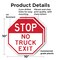 Signmission Stop No Truck Exit, 10 inch X 10 inch, Plastic Sign, 2PK OC-P-2PACK-10-324 - alternate 3