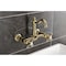 Kingston Brass Two-Handle Wall Mount Bridge Kitchen Faucet, Polished Brass KS2442AX - alternate 5