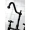 Kingston Brass Bridge Kitchen Faucet with Brass Sprayer, Matte Black KS1270PKXBS - alternate 5