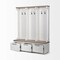 Homeroots 76in White Solid Wood Six Hook Freestanding Coat Rack 376446 - alternate 7