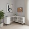 Homeroots 60" White and Black L Shape Computer Desk With Three Drawers 489931 - alternate 2