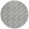 Homeroots 8' Gray And Ivory Round Geometric Washable Indoor Outdoor Area Rug 595003 - alternate 4