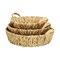 Homeroots Set of Three Natural Water Hyacinth Round Basket Trays 571501 - alternate 12