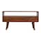 Homeroots 35in Chestnut Solid Wood Enclosed and Open Storage TV Stand 719177 - alternate 8
