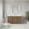 James Martin Vanities Brittany 60" Sgl Vanity, Pecan w/ Sgl Hole 3 CM White Zeus Silestone Top and Matching Backsplash 655-V60S-PCN-1WZ - alternate 4