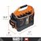 Klein Tools Tool Bag, Black/Orange, 1680d Ballistic Weave Body; Hard Molded Polypropylene Bottom, 33 Pockets 62202MB - alternate 6