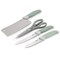 Oster Linbergh 14 Pc Stainless Steel Cutlery and Cutting Board Set in Green with Soft-Grip Handles 143720.14 - alternate 6