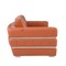 Homeroots 75in Orange and Silver Italian Leather Loveseat 720510 - alternate 5