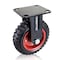 Powertec 8'' Caster Wheels, Heavy Duty Fixed Plate Casters with Rubber Knobby Tread 17053N - alternate 1