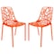 Leisuremod Modern Devon Aluminum Chair, Orange, 2PK DC23OR2 - alternate 1