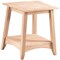 International Concepts Rectangle Bombay Tall End Table, 18 in W, 18 in L, 25 in H, Wood, Unfinished OT-4TE - alternate 1
