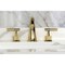Kingston Brass Widespread Bathroom Faucet with Knurled Handle and Brass Pop-Up, Polished Brass KS2962KNL - alternate 4