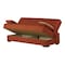 Homeroots 75" Orange Chenille Convertible Futon Sleeper Sofa And Toss Pillows With Storage 607206 - alternate 5