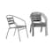 Flash Furniture Lila  Silver Metal Restaurant Stack Chair with Aluminum Slats, PK4 4-TLH-017C-GG - alternate 1