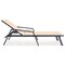 Leisuremod Marlin Patio Chaise Lounge Chair with Armrests in Black Aluminum Frame, Light Brown, 2PK MLABL-77LBR2 - alternate 5
