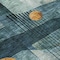 Homeroots 8' Teal Blue Ivory And Gold Round Geometric Washable Indoor Outdoor Area Rug 604508 - alternate 6