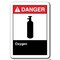 Signmission 10 in Height, Plastic, ANSI-710DS Oxygen, ANSI-710DS Oxygen ANSI-710DS Oxygen - alternate 5
