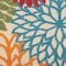 Homeroots 8' Ivory Green Blue Red And Orange Floral Indoor Outdoor Runner Rug 546672 - alternate 5