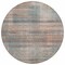 Homeroots 8' Copper Gray And Blue Round Striped Washable Indoor Outdoor Area Rug 588054 - alternate 5