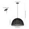 Jonathan Y Campana 20" 1-Light Bohemian Modern Woven Rope/Iron LED Pendant, Black JYL6504C - alternate 11