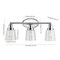Jonathan Y Beverly 22.5" 3-Light Iron/Seeded Glass Classic Cottage LED Vanity Light, Chrome JYL7532A - alternate 10