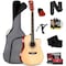 Pyle Full Size Acoustic Guitar Kit, Steel String, Dreadnought Cutaway, with Capo, Upgraded Gig Bag PGA480NT - alternate 1