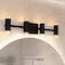 Vaxcel Sunset Hill 4-Light Matte Black LED Contemporary Vanity Light with Clear Bubble Glass W0585 - alternate 4