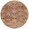Homeroots 8' Terra Cotta And Charcoal Round Damask Washable Indoor Outdoor Area Rug 603391 - alternate 5