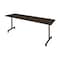 Regency Kobe Mobile T-Base Training Seminar Table, 84 in W, 24 in L, Neo Walnut MKTRCC8424NW - alternate 1
