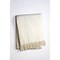 Homeroots 55" X 70" Cream Cotton Blend Plush Throw Blanket with Fringe 702219 - alternate 4