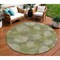 Homeroots 8' Green Ivory And Sage Round Polka Dot Washable Indoor Outdoor Area Rug 614667 - alternate 1