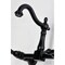 Kingston Brass Two-Handle Wall Mount Bridge Kitchen Faucet, Matte Black KS1260AL - alternate 4
