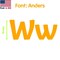Aacc Self-Adhesive Vinyl Letter: w, Scale: 15 in. Color: Orange Font: Anders by, 12PK AACC-Anders-lw-Orange-I15x12 - alternate 1