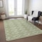 Homeroots 10' X 14' Green And Ivory Geometric Washable Indoor Outdoor Area Rug 599621 - alternate 7