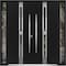 Vdomdoors Aluminum Double Doors Deux 1755 Black Enamel Opaque Black Glass 2 Sidelights Entry Modern Painted 9 DEUX1755DEXD-BLK-W12+72+12xH96-LH-O - alternate 1