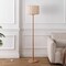 Jonathan Y Maryna 59.5 in. Minimalist Modern Teahouse Wood w/Ribbed Cocoon Pumpkin Shade LED Floor Lamp, Beige/L JYL4200A - alternate 8