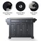 Crosley Alexandria Stainless Steel Top Full Size Kitchen Island/Cart KF30002ABK - alternate 6
