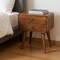 Homeroots 22" Brown Solid Wood Two Drawer Nightstand 651477 - alternate 11