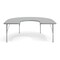 Flash Furniture Wren 66 in x 60 in Horseshoe Adjustable Height Activity Table, Thermal Laminate Top, Short Legs, Gray XU-A6066-HRSE-GRY-T-P-GG - alternate 6