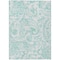 Homeroots 5' X 8' Turquoise And Ivory Paisley Washable Indoor Outdoor Area Rug 588667 - alternate 7