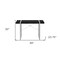 Homeroots 49" Black and Silver Computer Desk 489864 - alternate 6