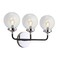Jonathan Y Caleb 22" 3-Light Contemporary Transitional Iron/Glass LED Vanity Light, Chrome/Black JYL9058A - alternate 8
