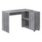Homeroots 46" Gray L Shape Computer Desk With Two Drawers 333481 - alternate 1