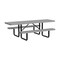 Leisure Craft 8 FT ADA Accessible Outdoor Picnic Table with 2 Bench Seats, Gray T8XPP-ADA-GRAY - alternate 1