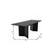 Homeroots 79" Black Solid Wood Sled Base Dining Table 712195 - alternate 5