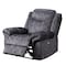 Homeroots 41" Granite Gray Fabric Power Recliner 563932 - alternate 5