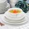 Elama Sydney 16 Piece Porcelain Double Bowl Dinnerware Set, Service for 4 750123742M - alternate 6