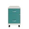 Space Solutions 14.25 in W 2 Drawer Mobile Vertical File Cabinet W/ Accessory Drawer, Pearl White / Teal 25939 - alternate 5