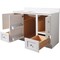 Bertch Storage Solutions 48'' Wx34-1/2'' Hx21''Deep Wht Vanity Base without Top 3 Door/2 Drawer ST-P-W-VSS48T - alternate 1